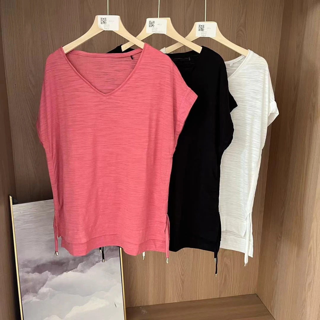 425013竹节休闲舒适T恤