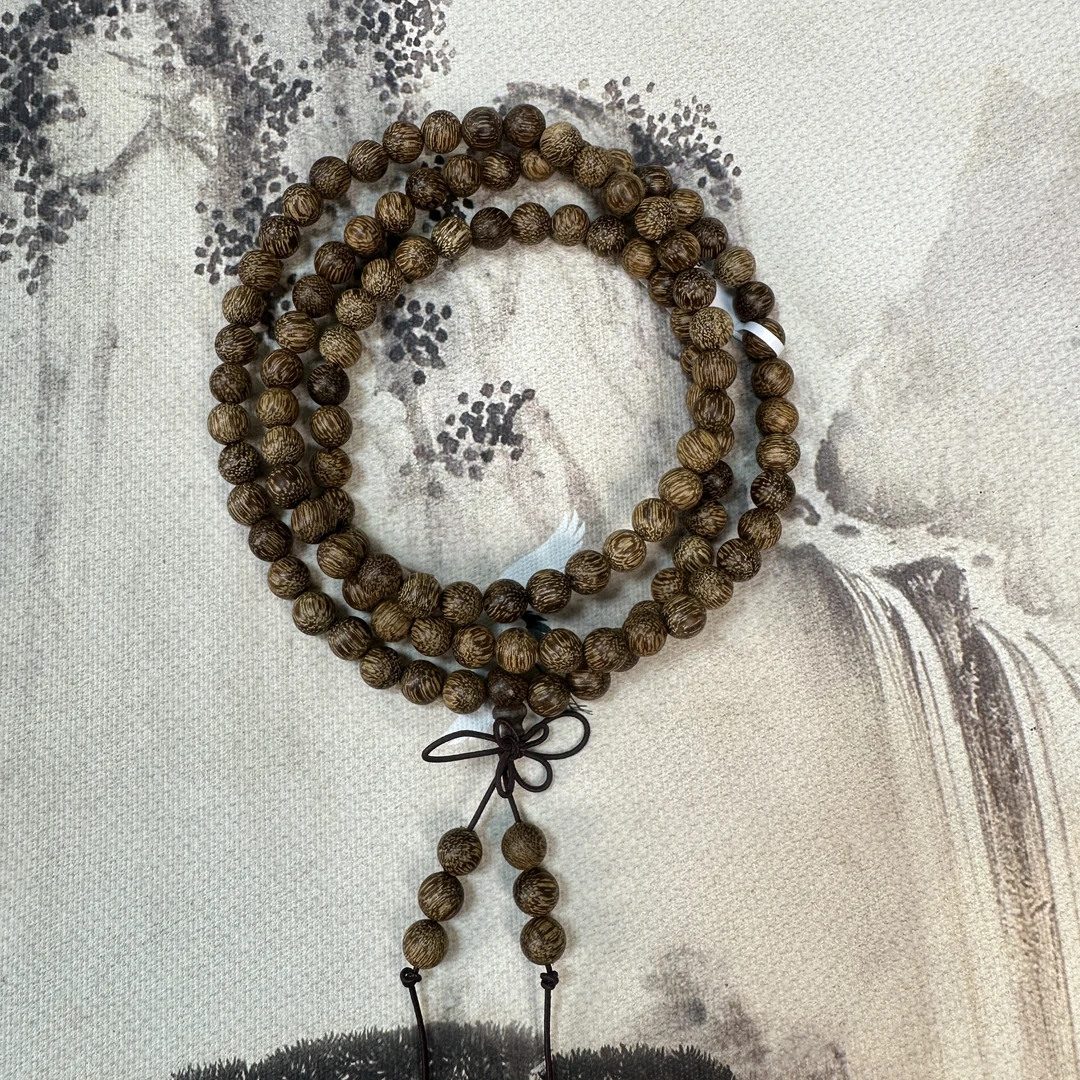 L05A  印尼达拉干虎斑纹卡0.8多圈沉香碎屑养香瓶