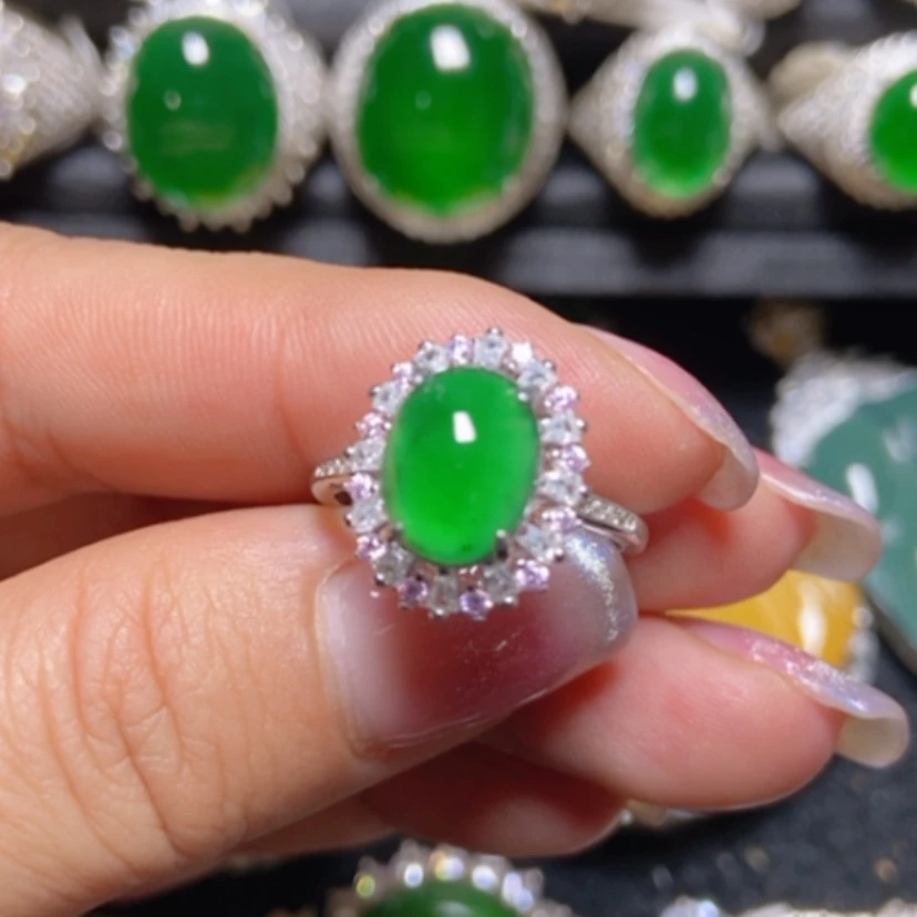 【闪购商品】翡翠颈饰银S925镶嵌芳翡翠