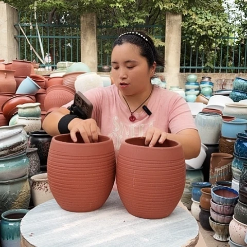 口16高20瑕疵两个盆。