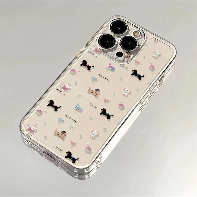 彩色波点小狗适用iPhone16小米15华为苹果14promax手机壳12太空MT