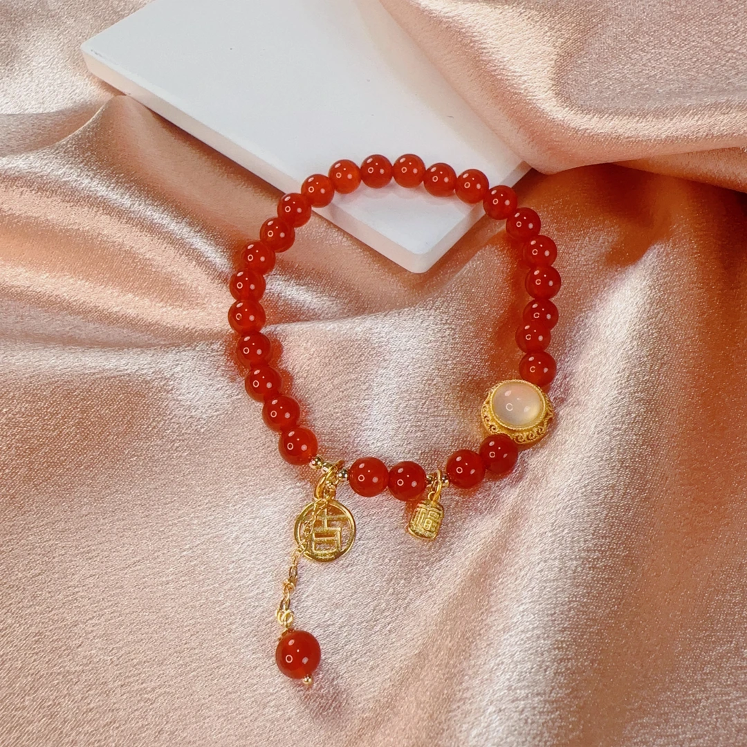 手串玛上有钱 红色喜庆 多样性发 手链红运永相伴喜乐相随女神款
