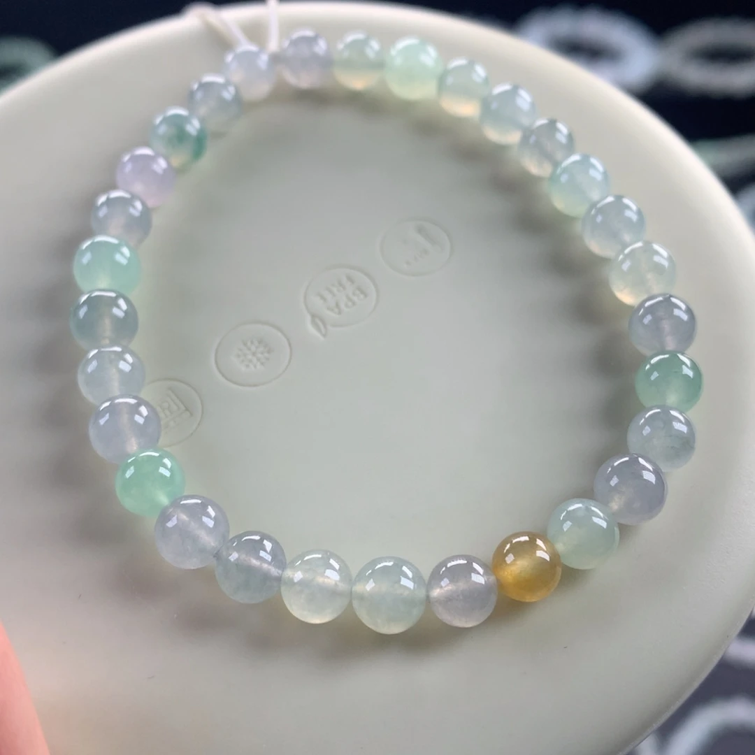 翡翠未镶嵌手链卡5.8