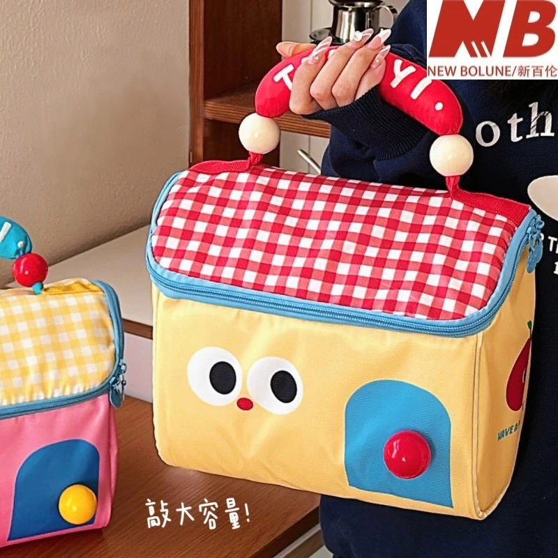 新百伦【官方正品】原创可爱小房子化妆包2025新款大容量收纳袋卡