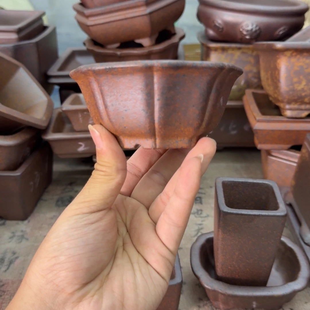 紫砂花盆83号宜兴紫砂正品花盆9x4