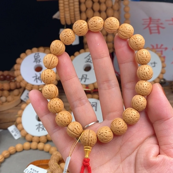 桃核手串李*黑金蝉子13A抛光板尺寸误差0.5之间