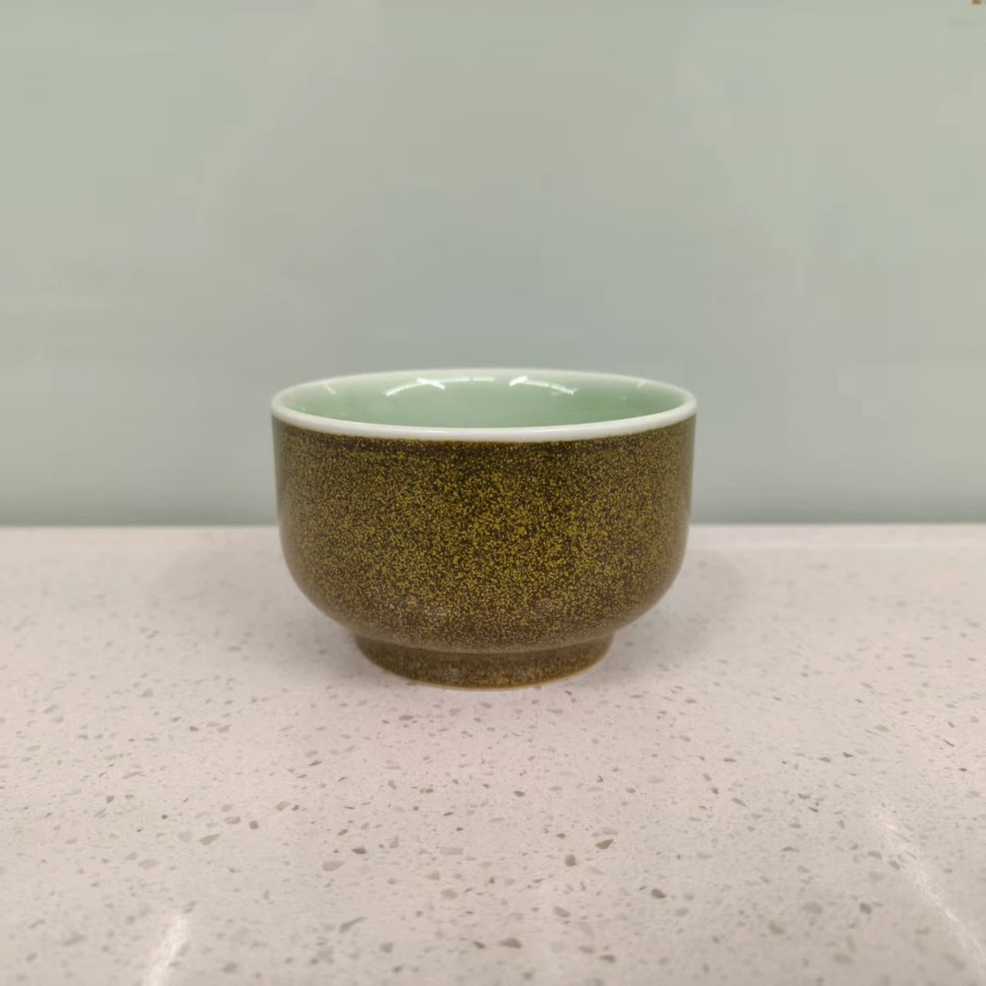 景德镇总部五花马豆青茶叶沫广大杯