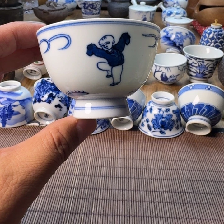 青花瓷器杯子茶具