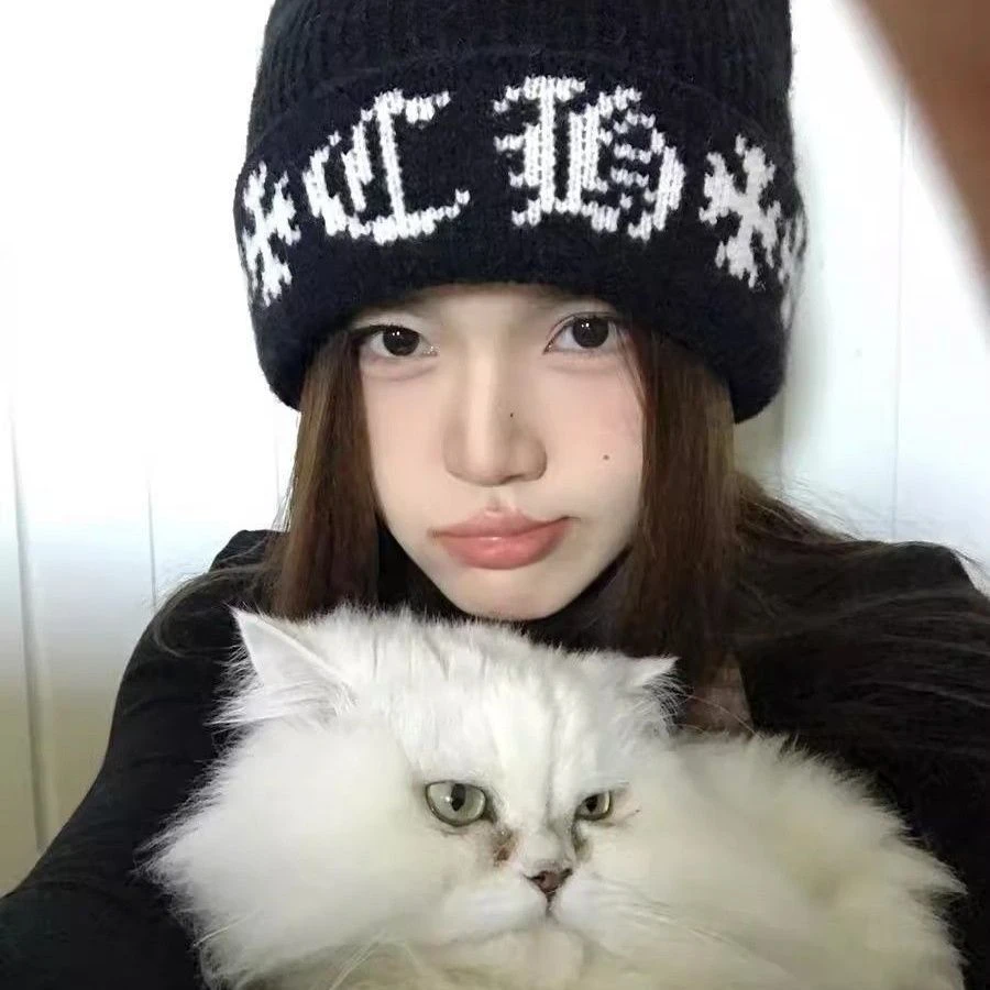 秋冬爆款针织帽女双层加厚韩版显脸小ins潮大头围保暖护耳冷帽女