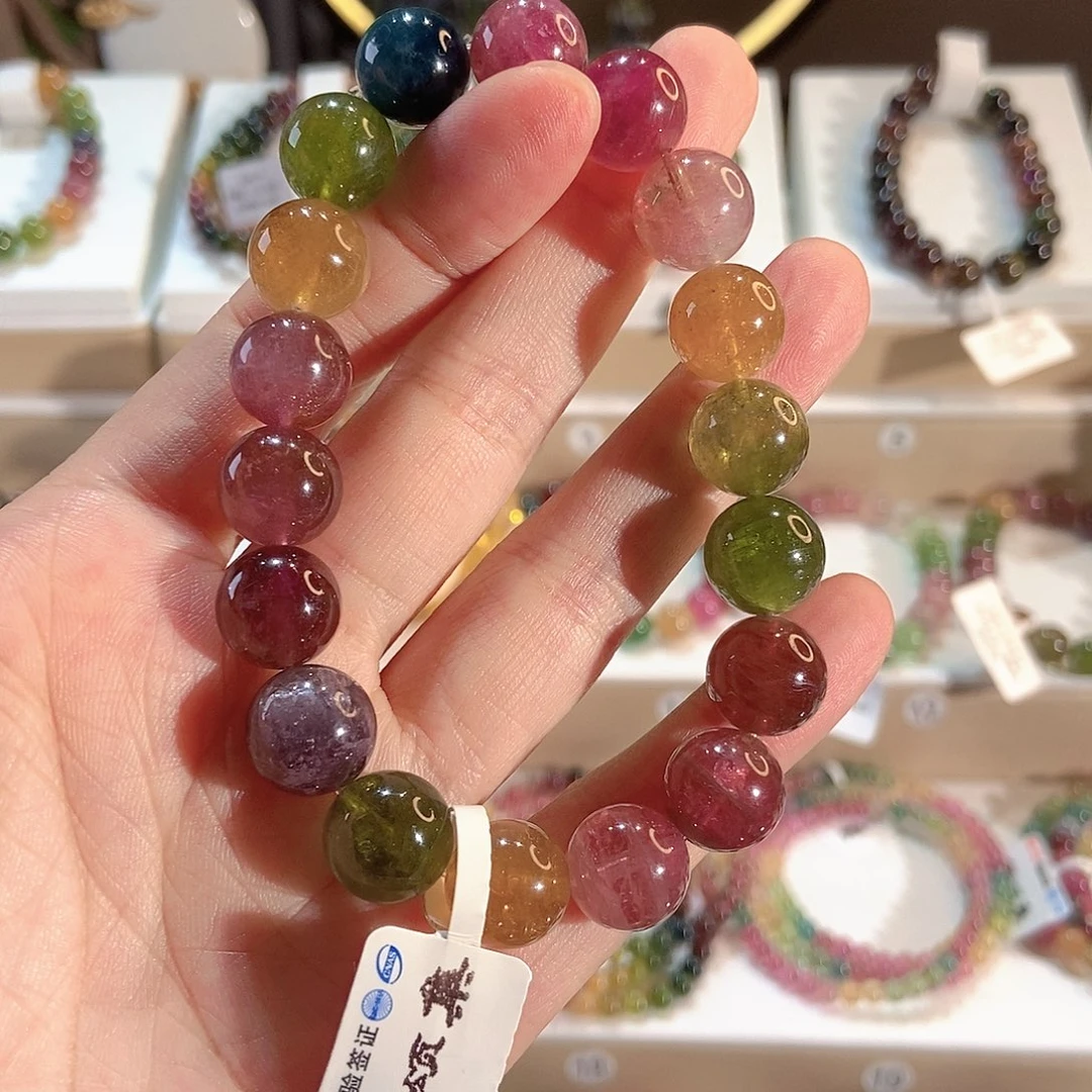 手串未镶嵌碧玺G2390素圈颜色微差