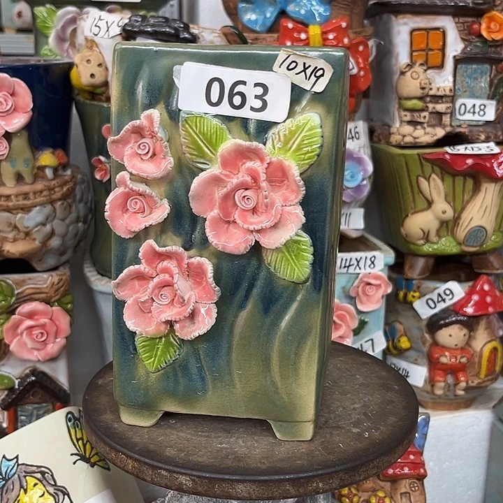 紫砂花盆粗陶材质多肉花盆