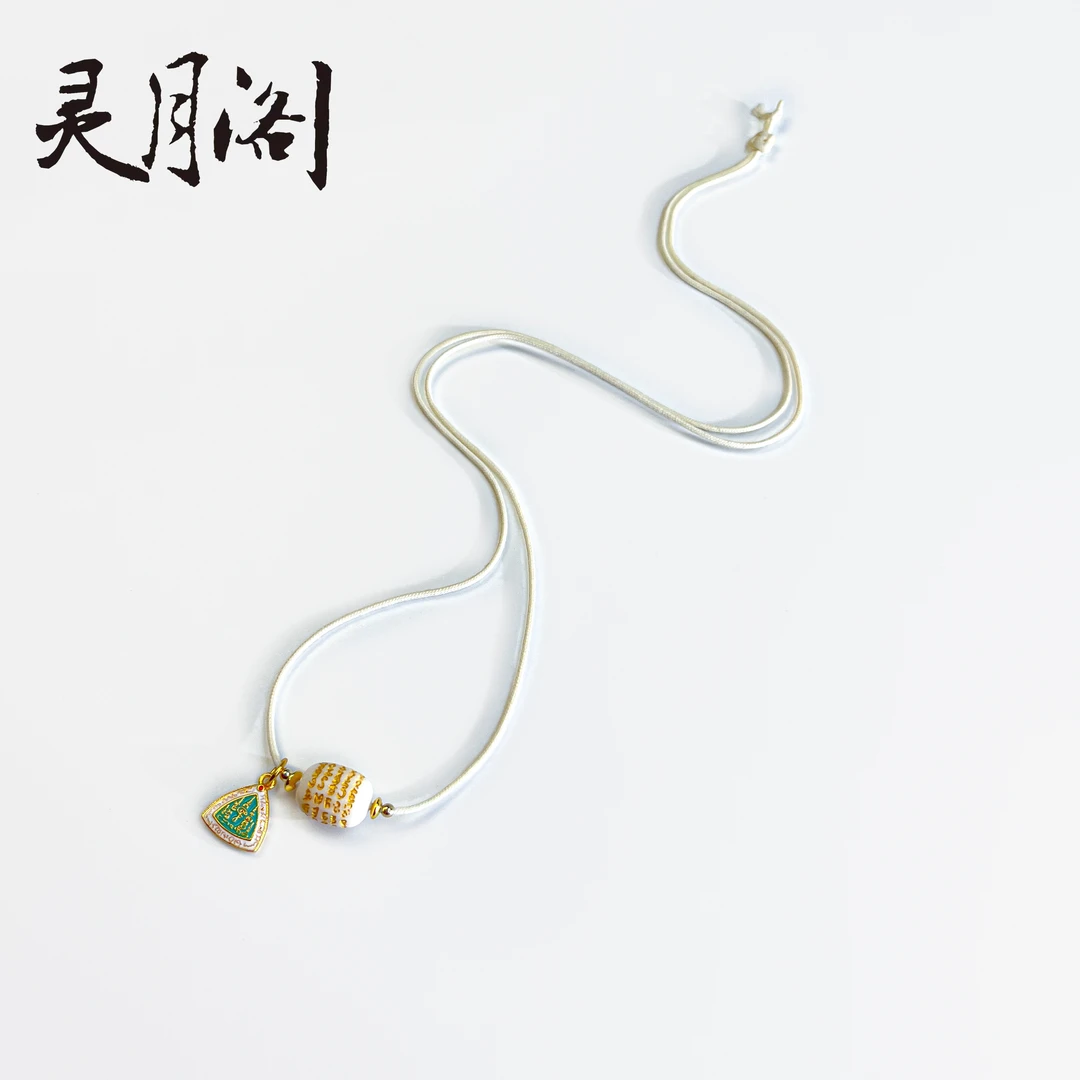 合金棉绳项链 五条文桶珠项链款12x16mm FYX-B604