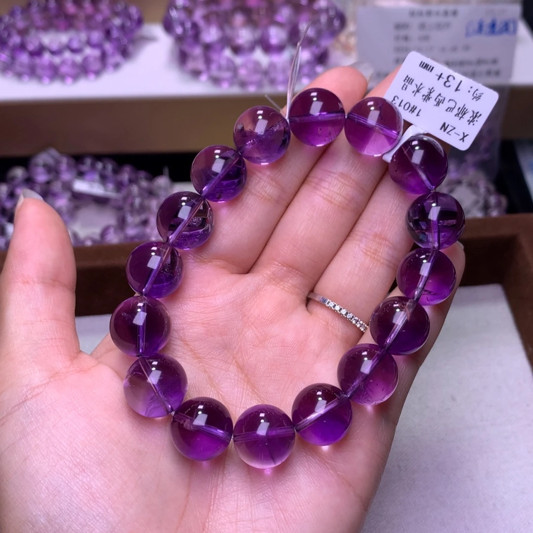 手链紫晶未镶嵌巴西紫水晶
