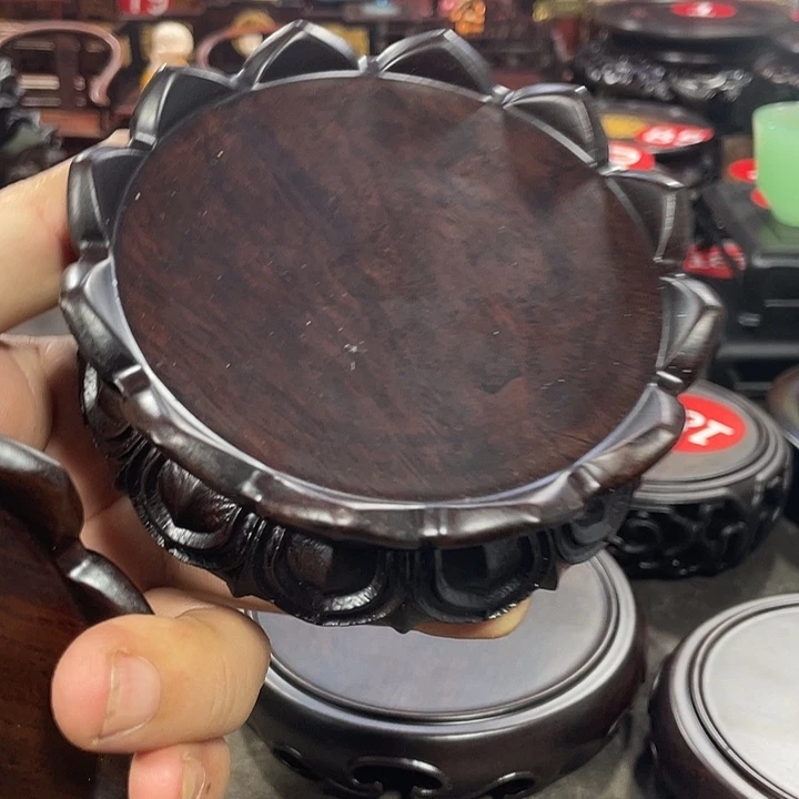 琉璃手工艺品红木底座工艺品9.5