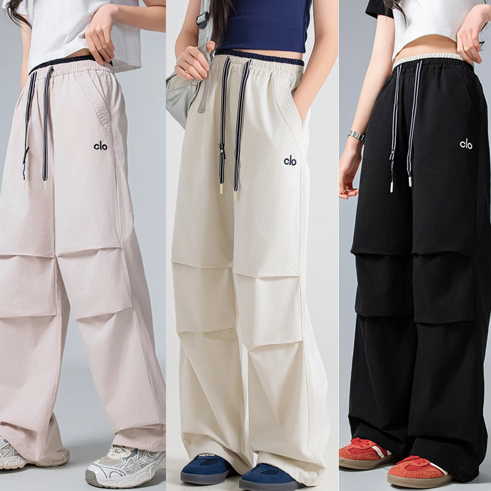 女大童薄款工装裤夏季2025新款透气初中生长裤休闲裤宽松潮