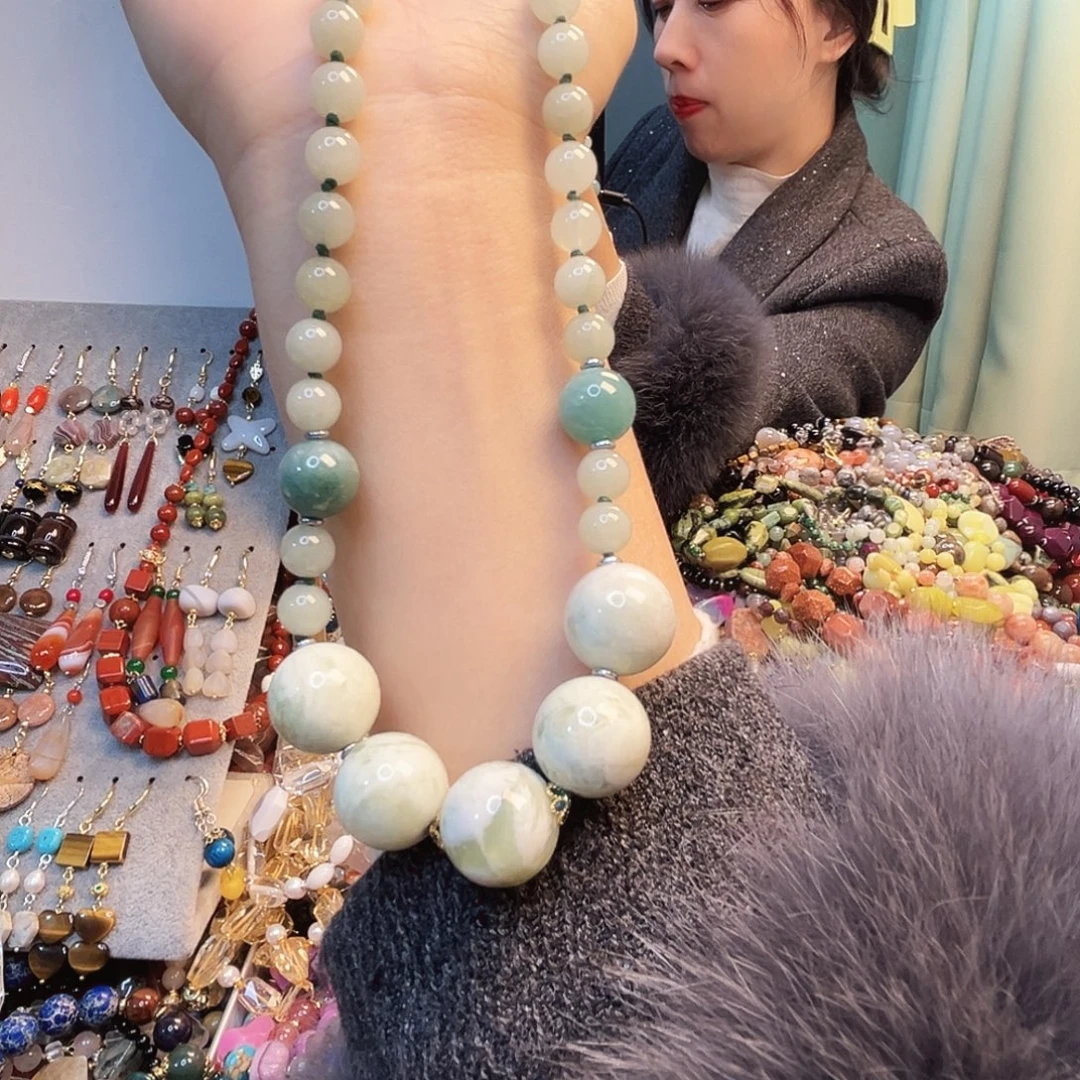 玛瑙/玉髓未镶嵌颈饰柠檬玉长48