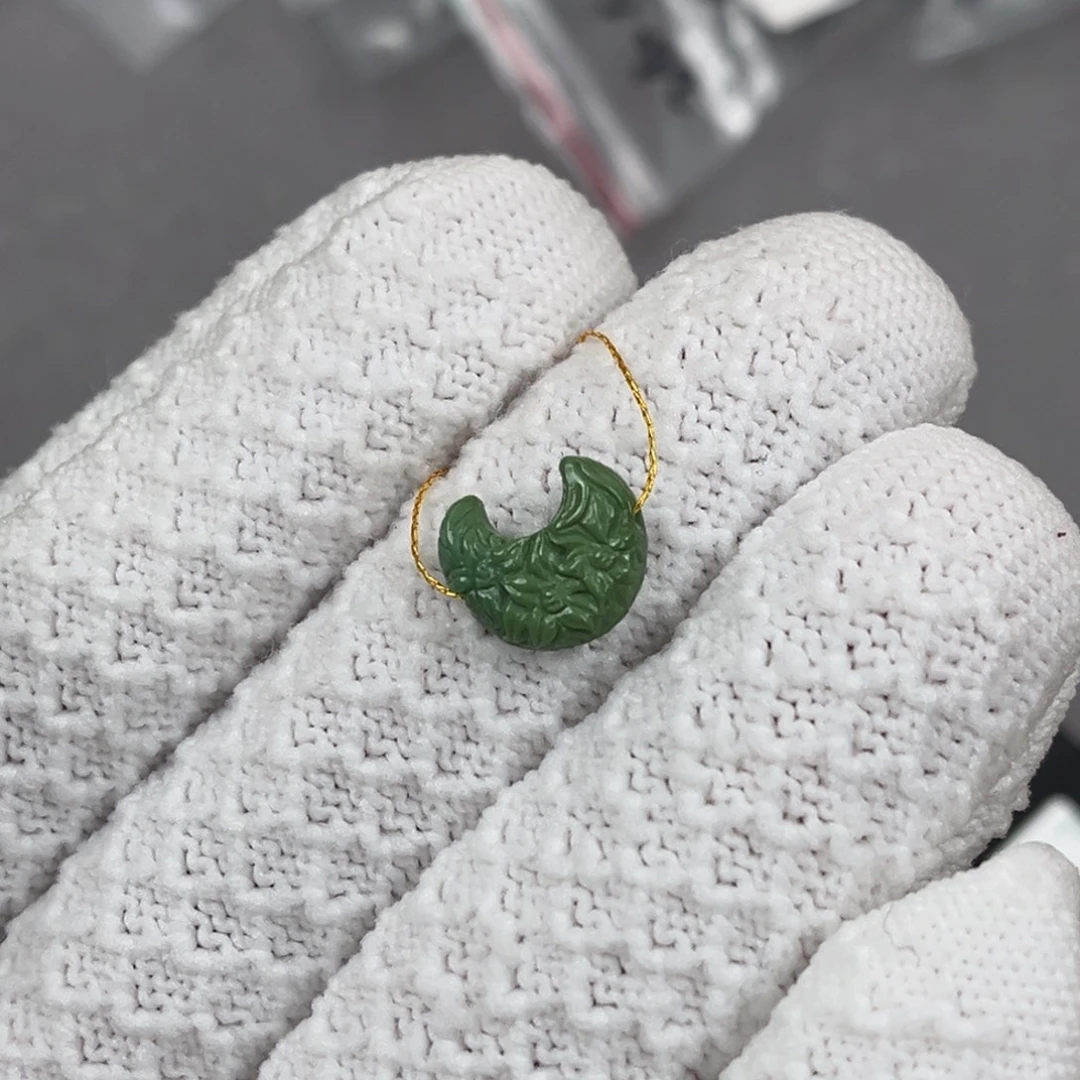 绿松石未镶嵌鸢尾花月亮编号53