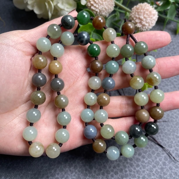 天然正品和田玉楼兰三色多宝项链绳10mm手工编织玉牌项链绳60厘米