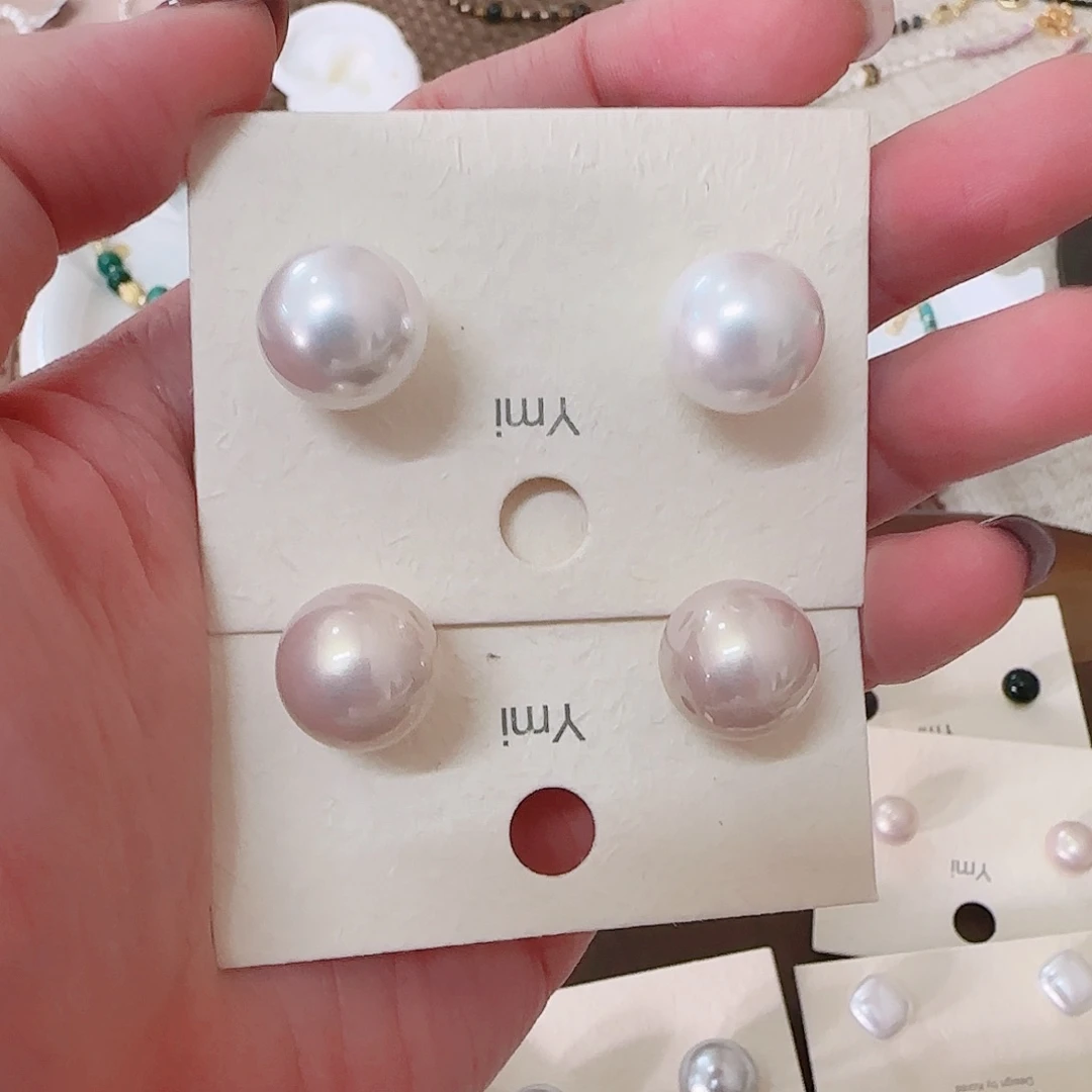 仿珍珠铜合金925银耳钉