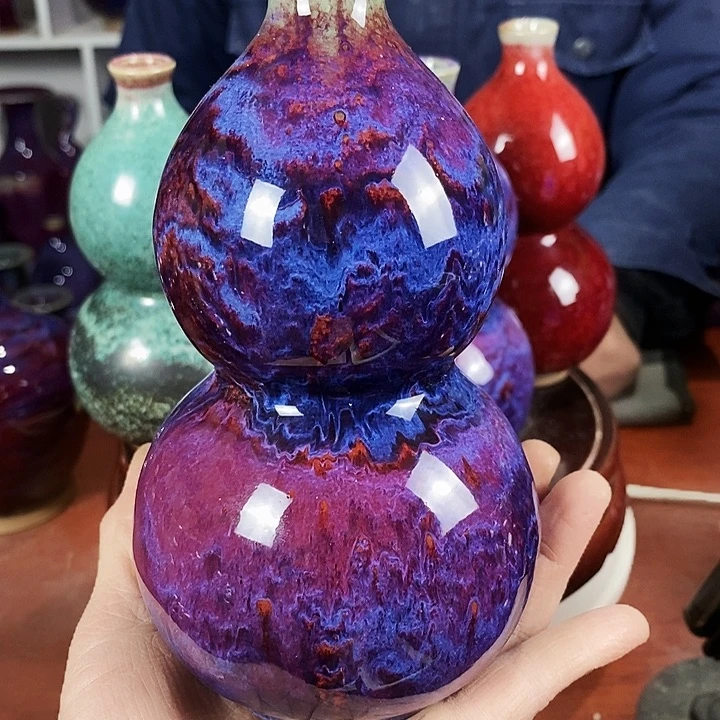 尚峰钧窑作品葫芦瓶