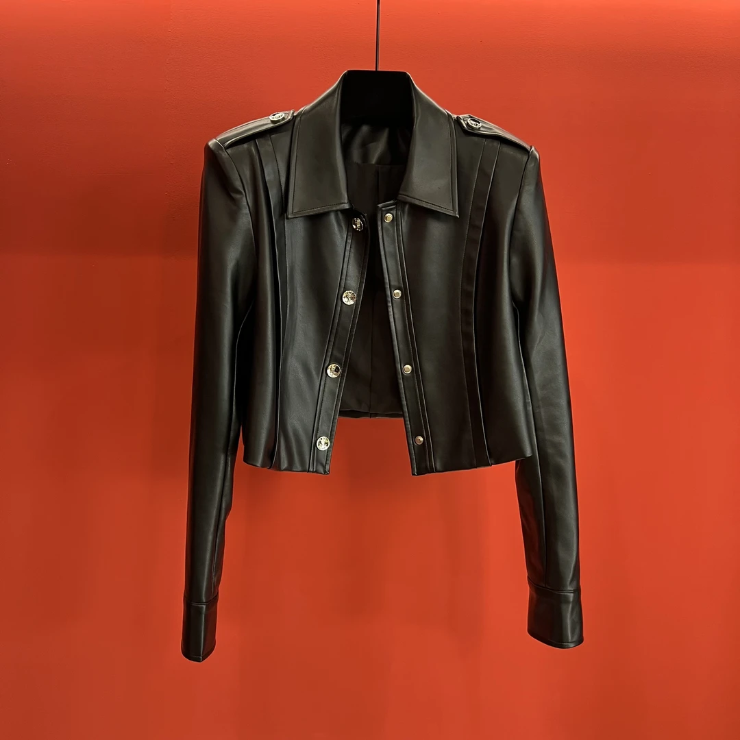 FRANCE BALIYA 显瘦时尚百搭简约气质修身个性短款轻奢外套281