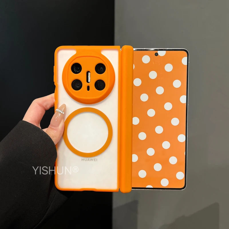 适用华为手机壳折叠屏新款双中轴保护磁吸mate华为matex6手机壳