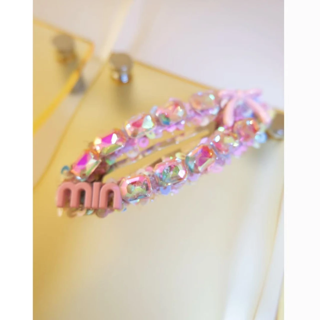 小众设计单只粉色系发夹发饰46288