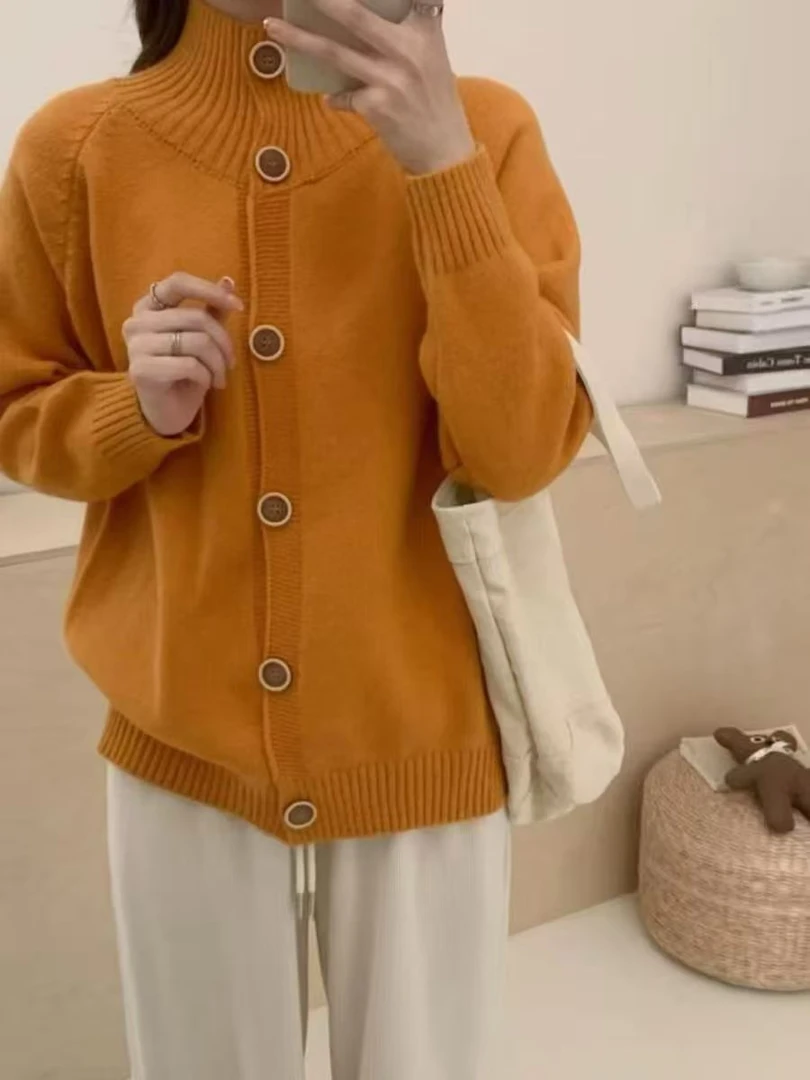 秋冬韩系慵懒风时尚毛衣打底外搭