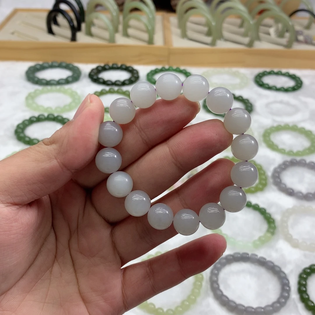 未镶嵌手串和田玉（烟紫11.5）