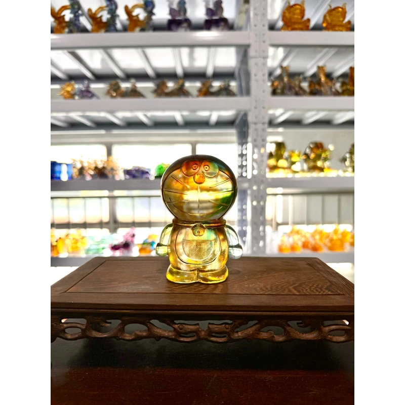 A24【琉璃撤柜捡漏】非遗传承琉璃摆件 叮当猫