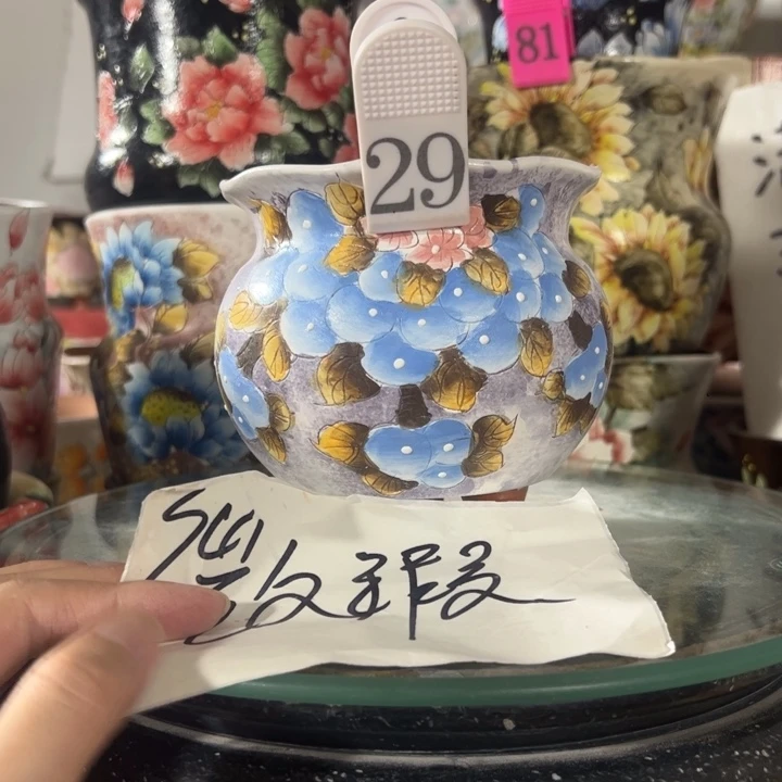 景德镇手绘花盆满38包邮偏远地区除外