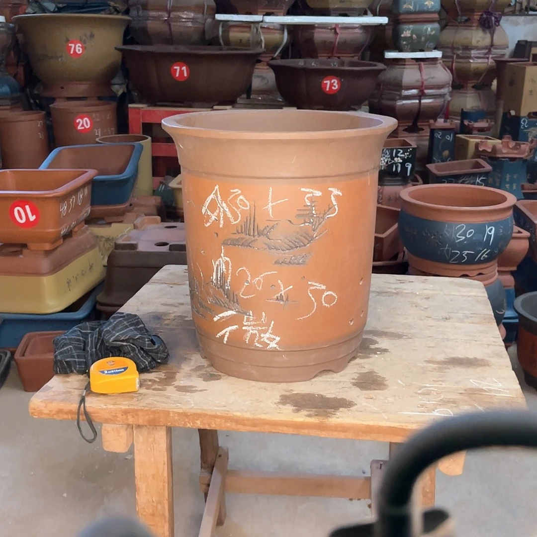 紫砂花盆高桶盆一个