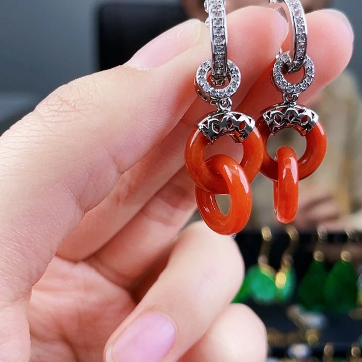 翡翠耳饰未镶嵌饰品