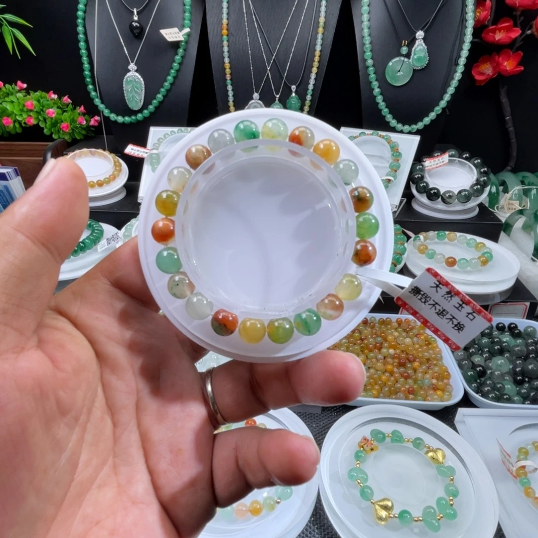 石英质玉（非洲翠）未镶嵌手串