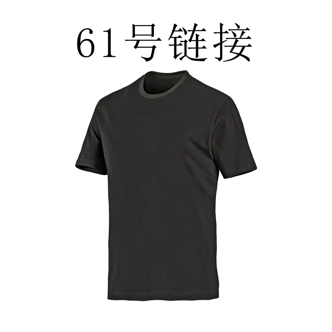 61号链接轻奢黑色T恤