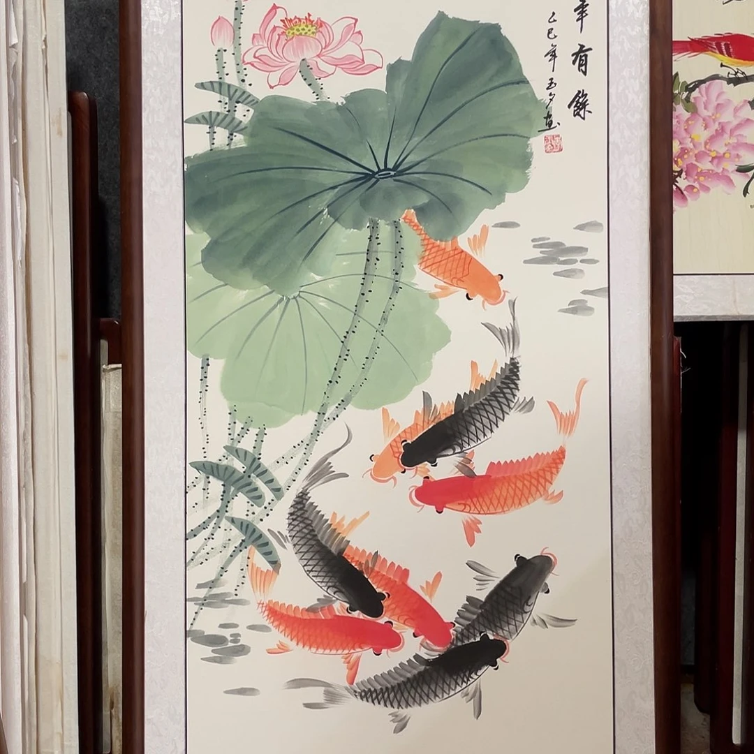 国画带框尺寸63*123厘米