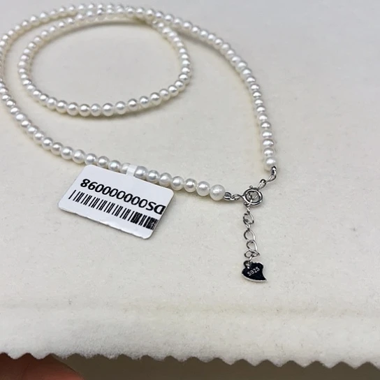 颈饰银S925镶嵌淡水珍珠卡4➕极光冷白炫彩