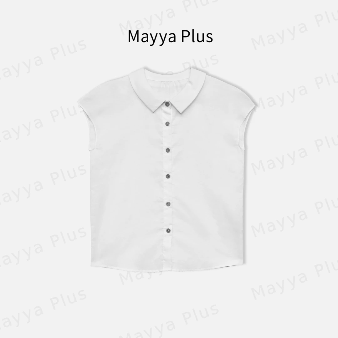 【心愿】Mayya Plus麦芽定制轻奢气质显瘦款棉麻梭织上衣32428323