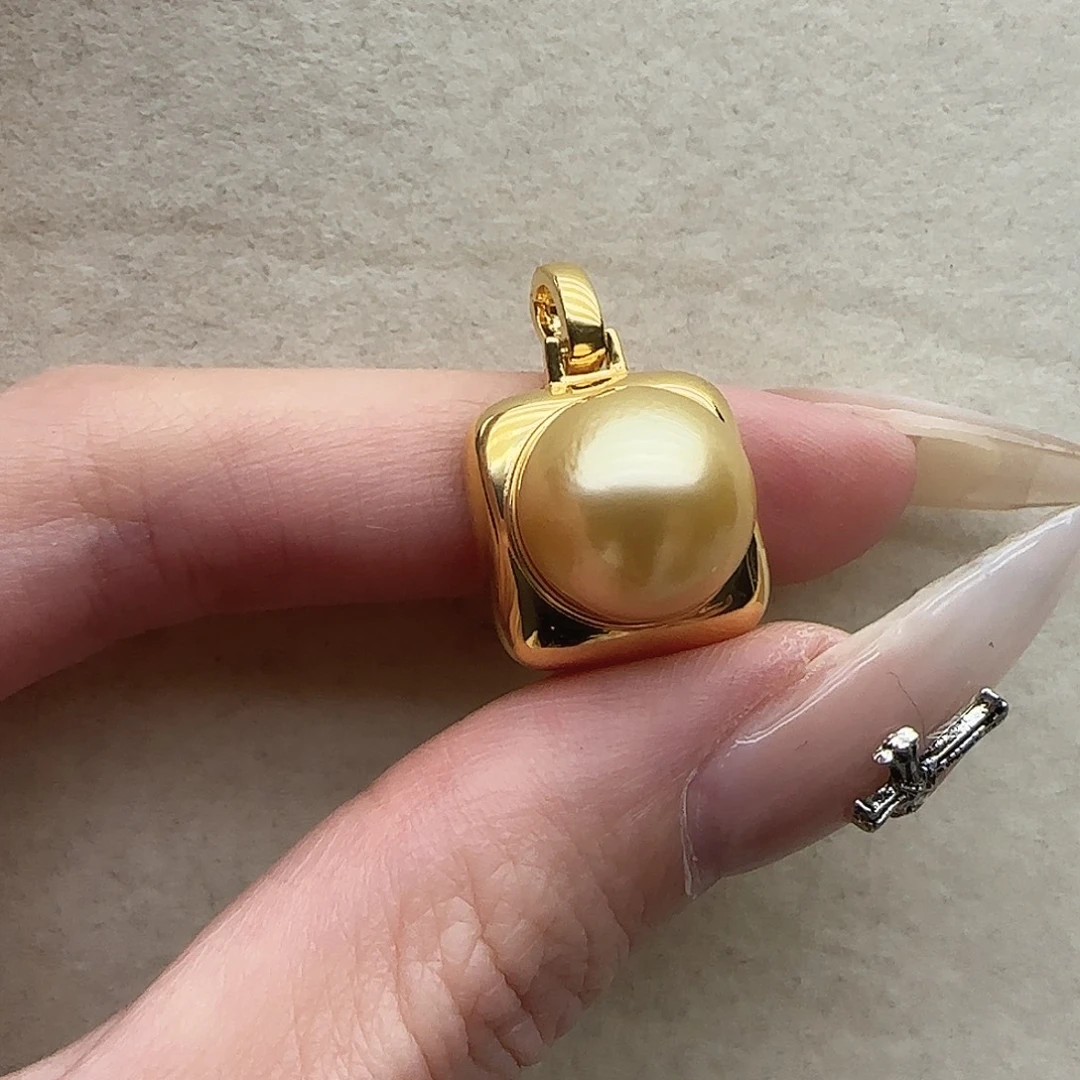 海水珍珠银S925镶嵌吊坠73