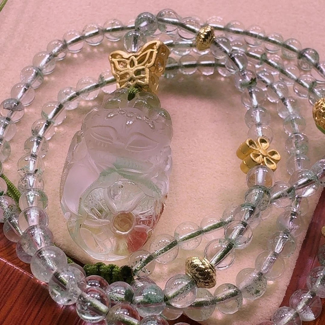 水晶颈饰未镶嵌天然水晶狐狐吊坠