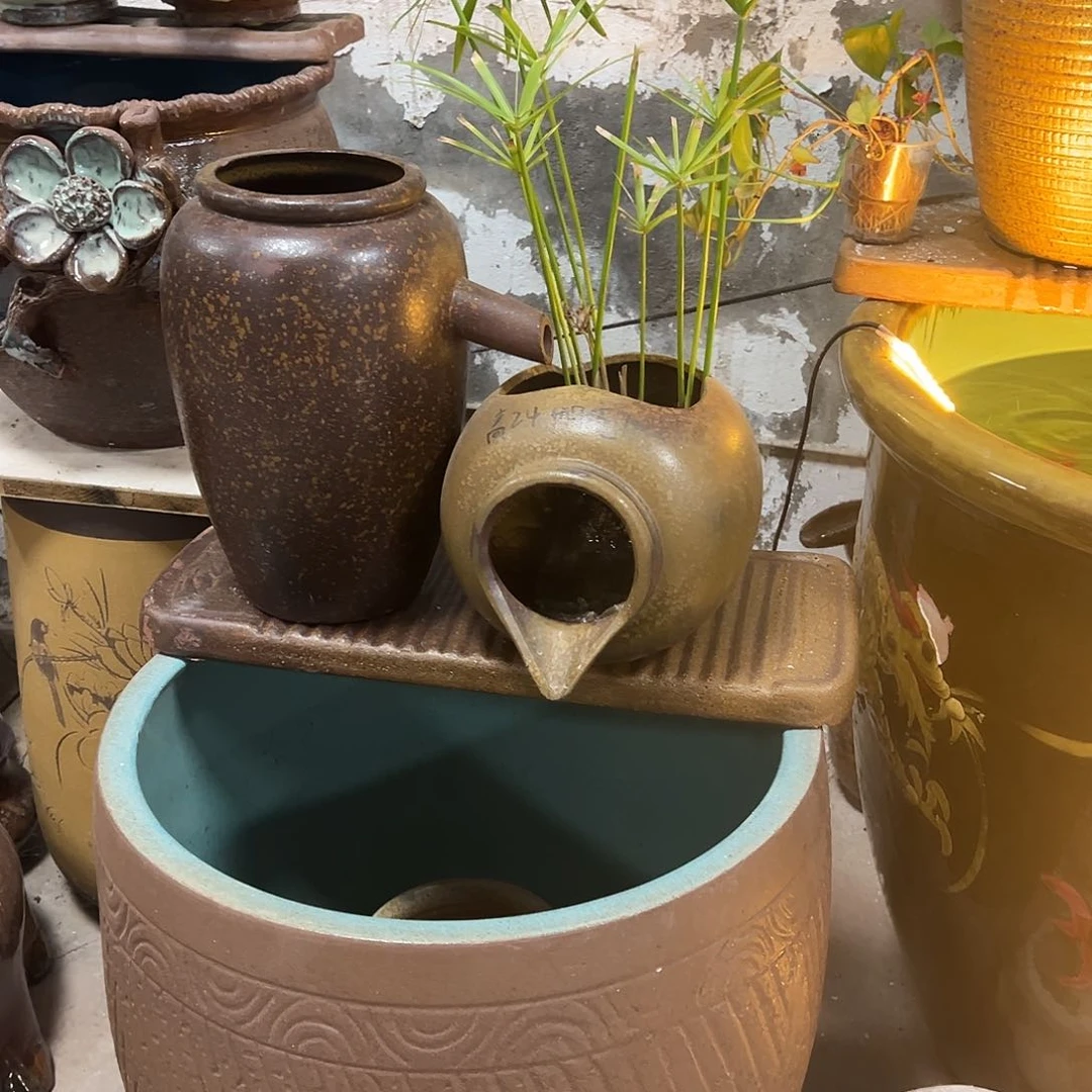 紫砂花盆发***。流水罐+6瓦泵软管+56长板