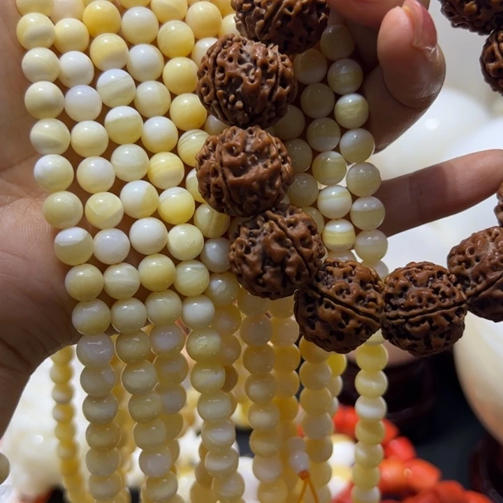 核桃手串/手链0.8/108蜜蜡色微瑕