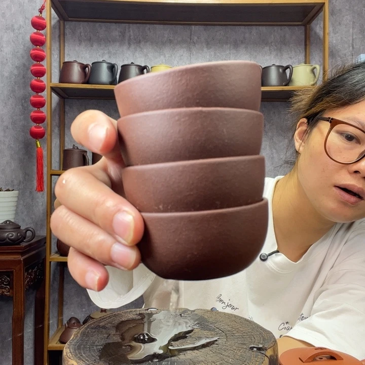 茶杯紫砂原矿紫砂杯