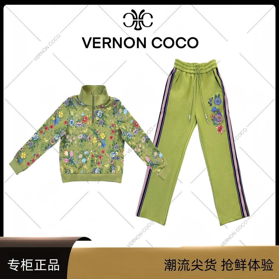 【VERNON COCO】Y30秋季印花显瘦休闲运动套装VC328