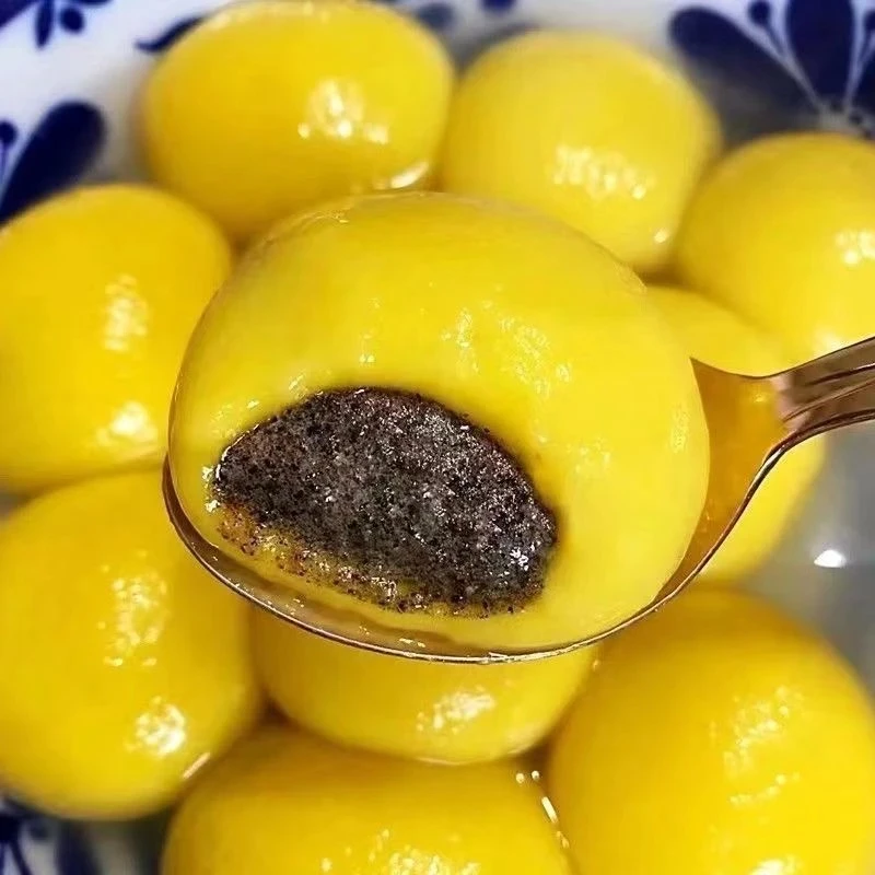 黄米黑芝麻花生汤圆香甜软糯营养香糯醇香冷冻水煮食用元宵美食