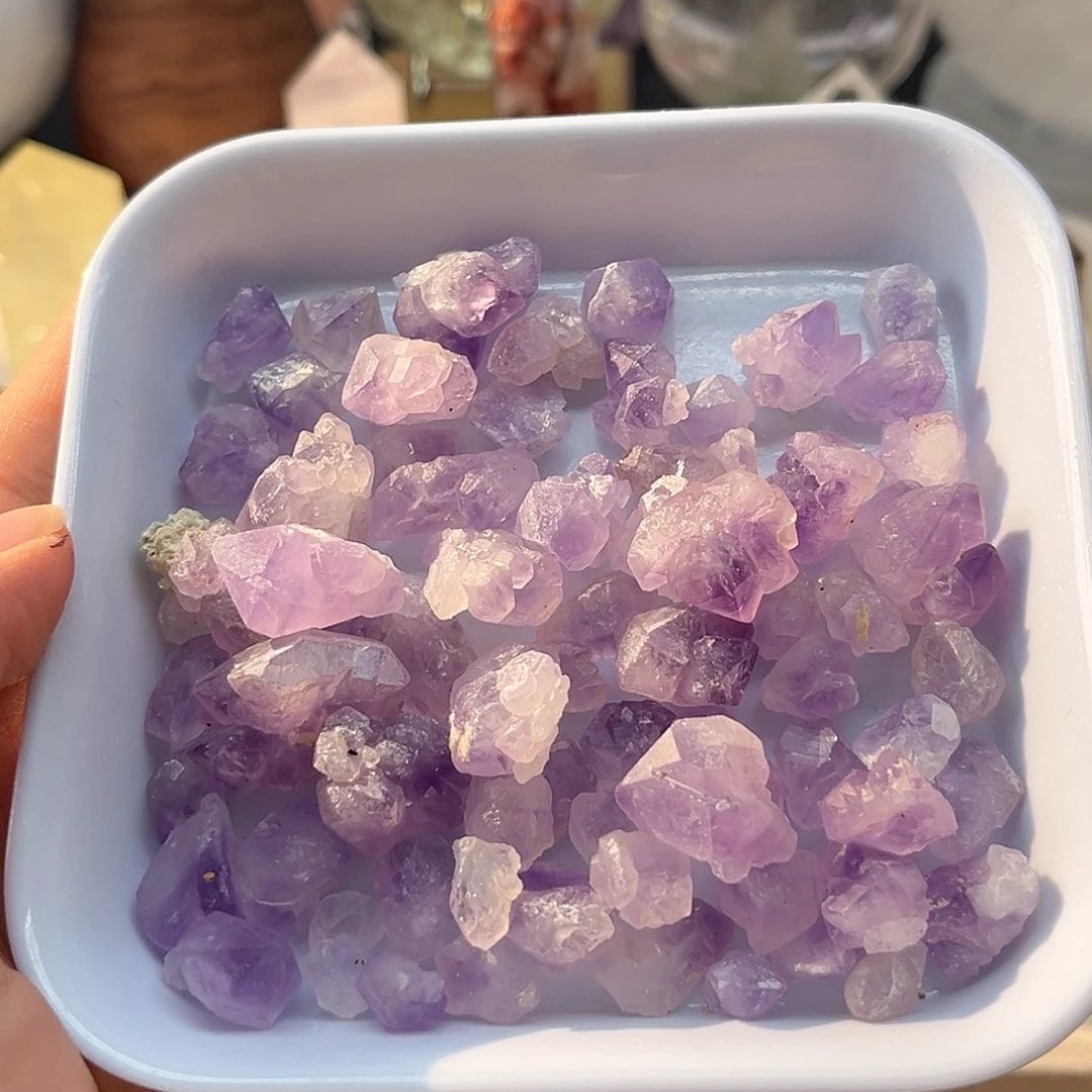 未镶嵌珠宝半成品水晶160紫晶牙