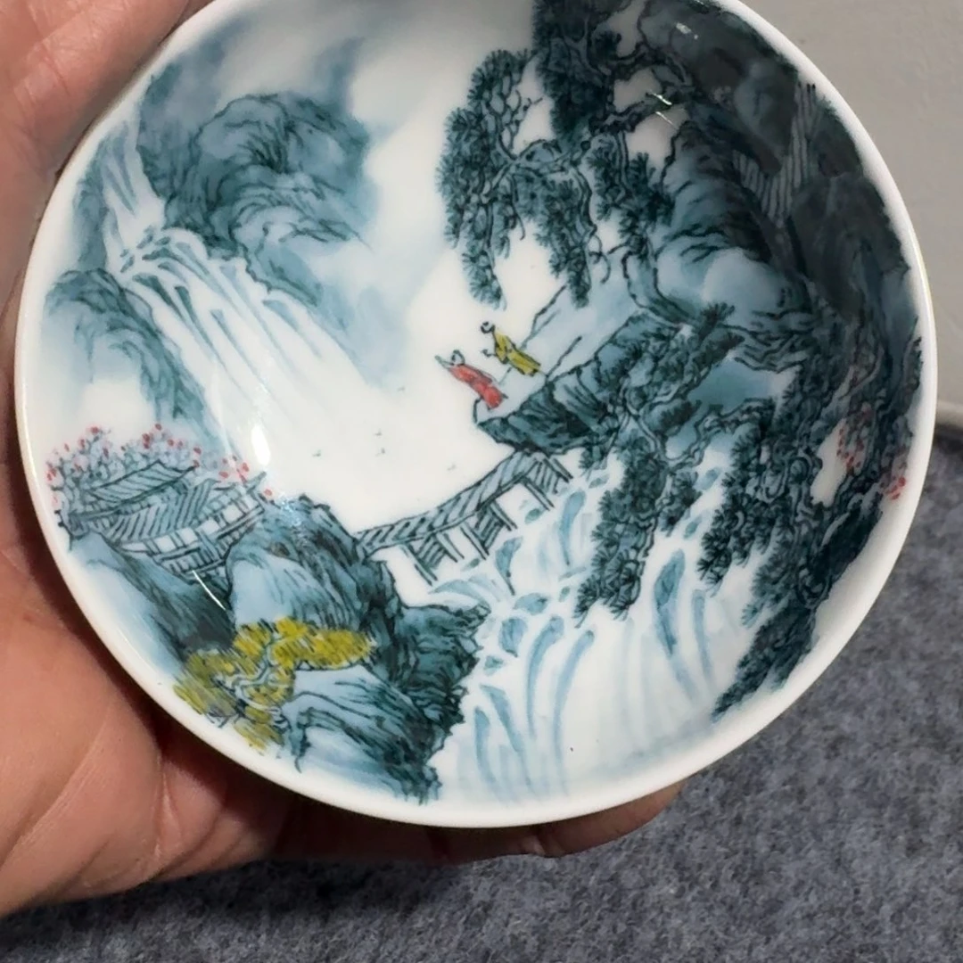 严***点现代景德镇陶瓷手绘茶具