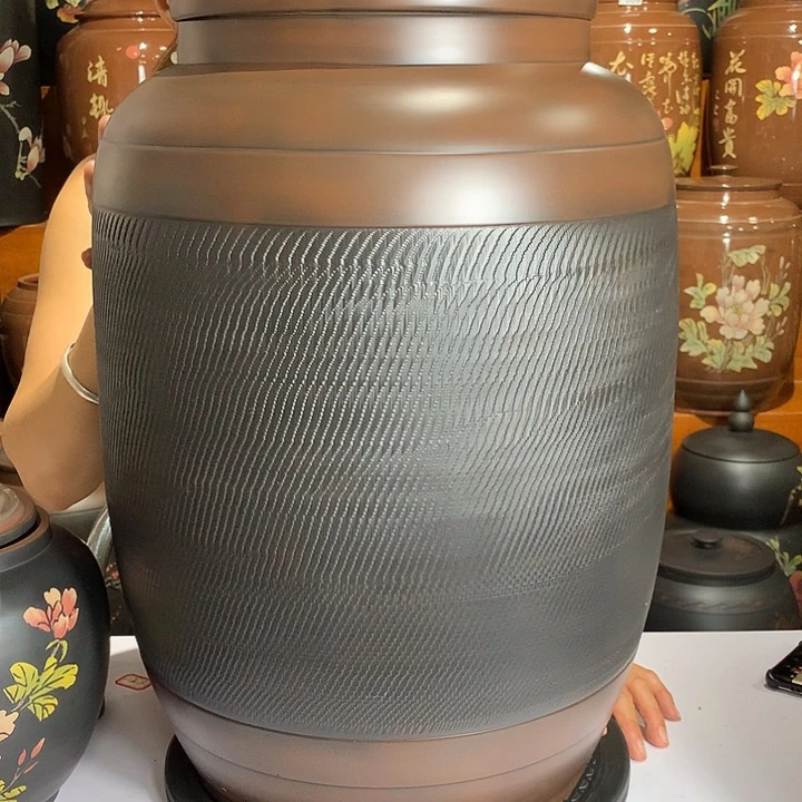 三号跳刀茶缸建水紫陶