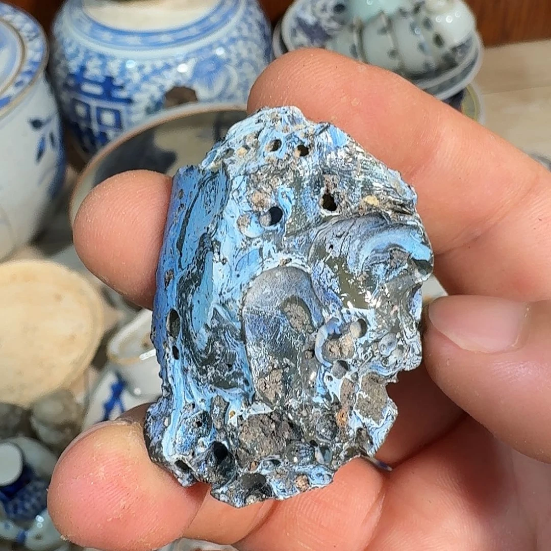 瓷片青花料标本，顺丰包邮