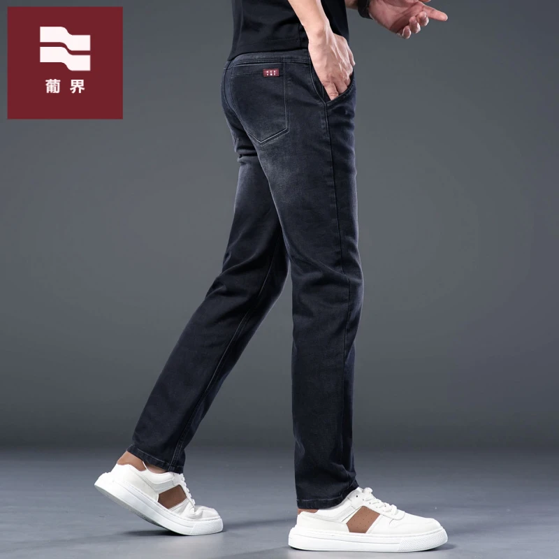 男装2025秋季高品质男士牛仔裤新款直筒舒适百搭弹力商务休闲长裤